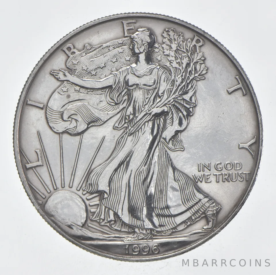 Rarest 1996 American Silver Eagle - Key Date - Rare LOW MINTAGE *384