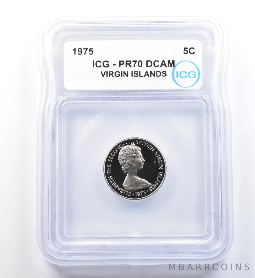 1975 Virgin Islands 5 Cents PR70 DCAM ICG *1118