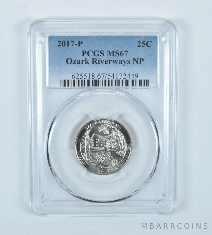 2017-P Washington Quarter ATB Ozark Riverways Clark MS67 PCGS