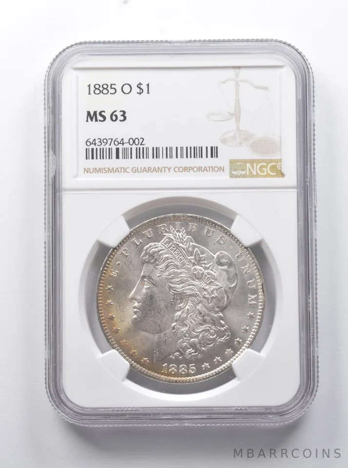 MS63 1885-O Morgan Silver Dollar NGC - Great Color *7831