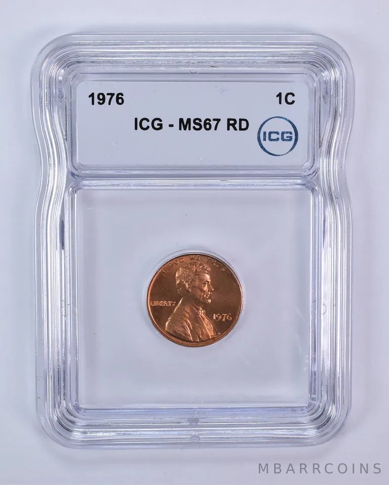 1976 Lincoln Memorial Cent MS67 RD ICG