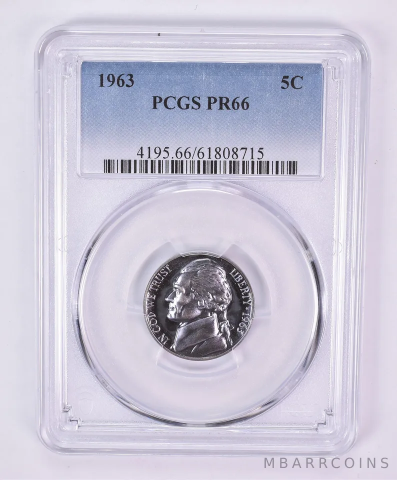 1963 Jefferson Nickel PR66 PCGS Beautiful Tone *1119