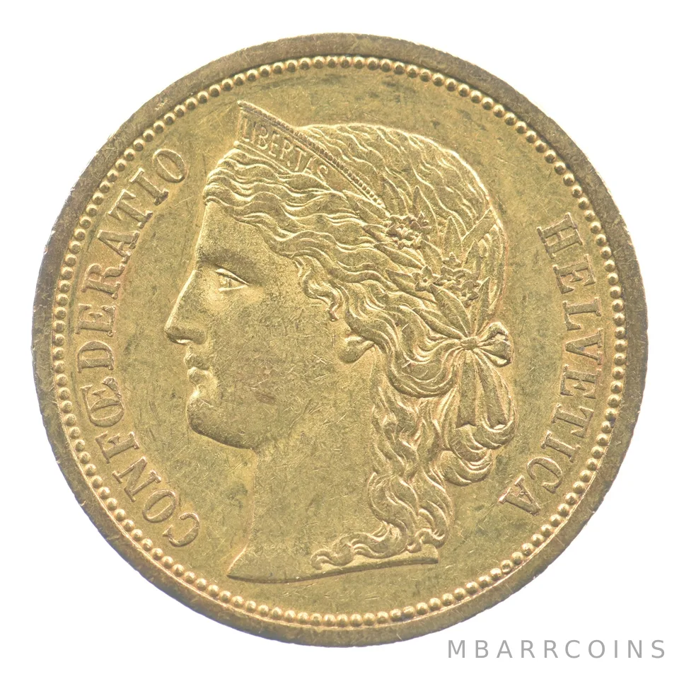 1883 Switzerland 20 Francs Gold *5073