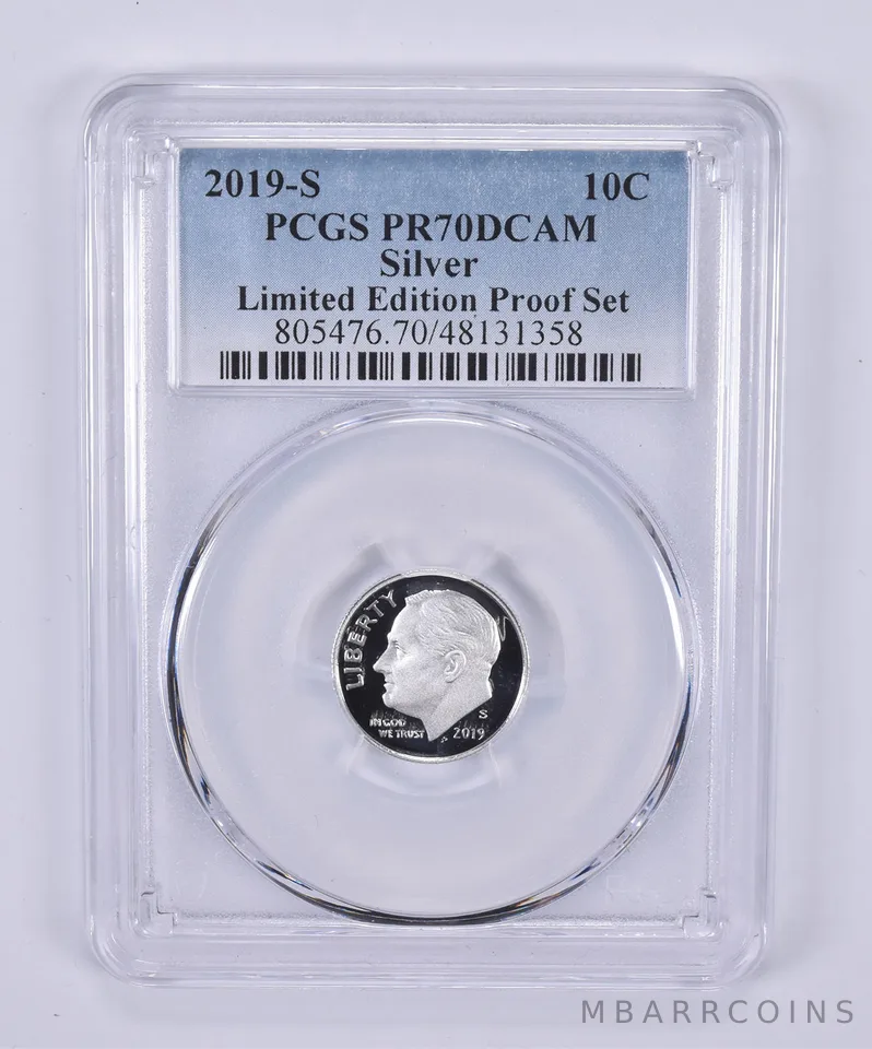 2019-S Roosevelt Dime Silver Limited Edition Set PR70 DCAM PCGS Blue Label