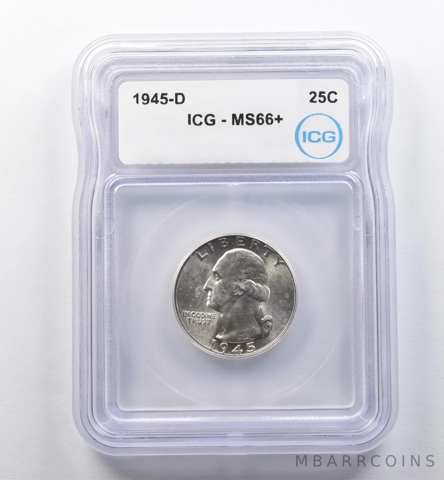 1945-D Washington Quarter MS66+ ICG *2318