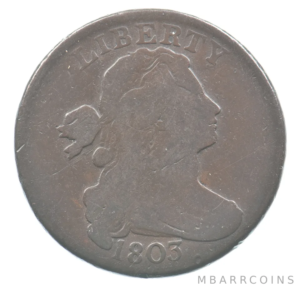 1803 Draped Bust Large Cent Small Date Large Fraction *1534
