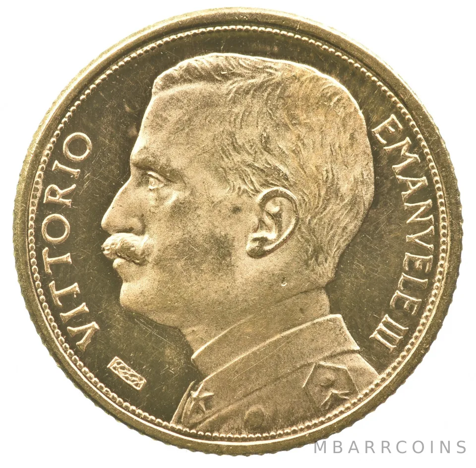 1912 Italy 20 Lire Vittorio Emanuele III Gold *6625