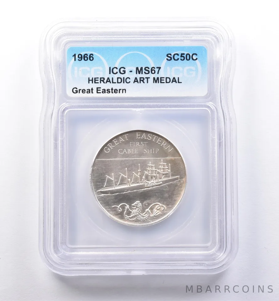 1966 So Called Half Dollar Great Eastern MS67 ICG *8402