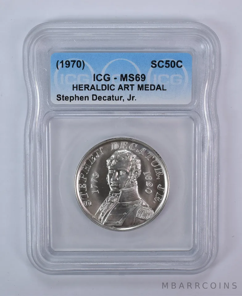 1970 So Called Half Dollar Stephen Decatur, Jr. MS69 ICG