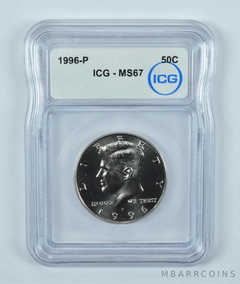 1996-P Kennedy Half Dollar MS67 ICG