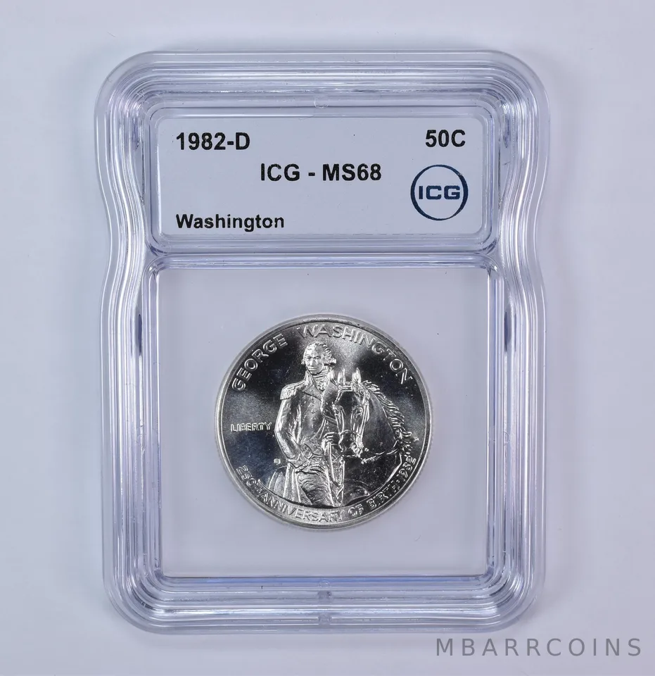 1982-D George Washington Commemorative Half Dollar MS68 ICG