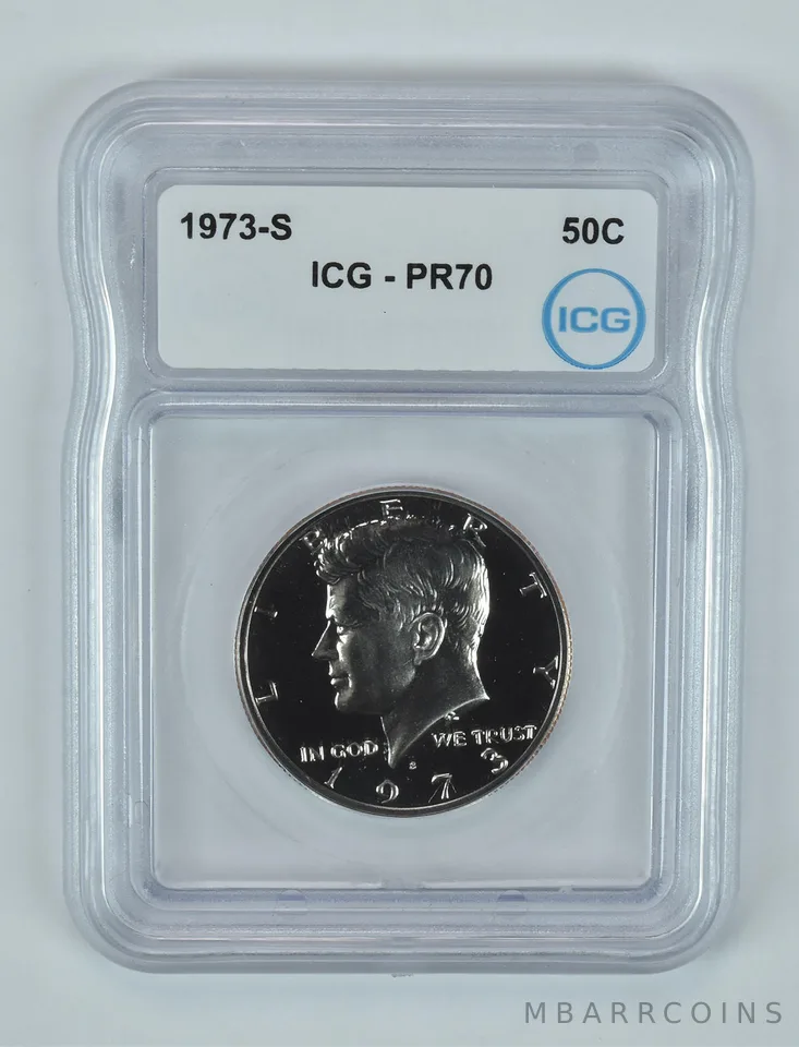 1973-S Kennedy Half Dollar PR70 ICG