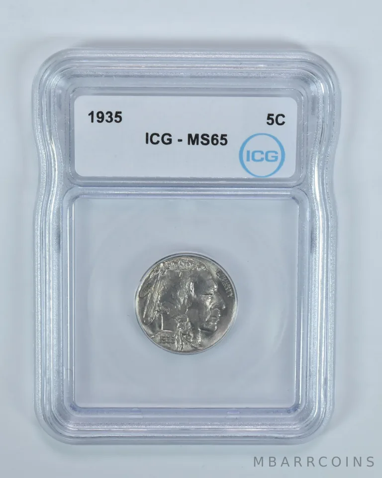 1935 Indian Head Buffalo Nickel MS65 ICG