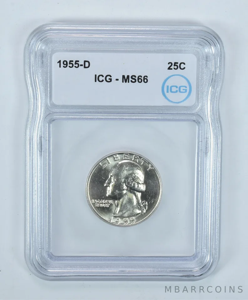 1955-D Washington Quarter MS66 ICG