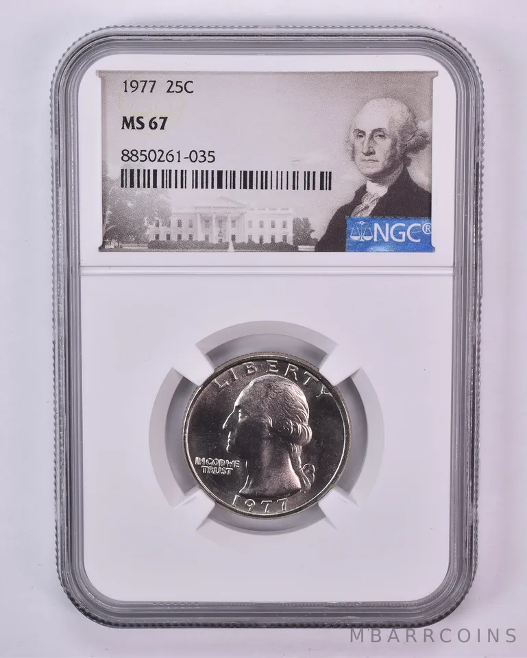 1977 Washington Quarter MS67 NGC Special Label