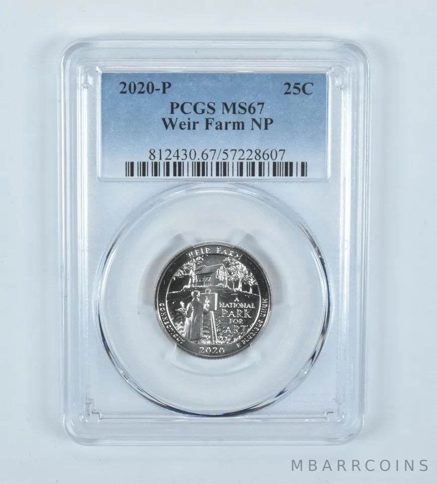 2020-P Washington Quarter ATB Weir Farm MS67 PCGS