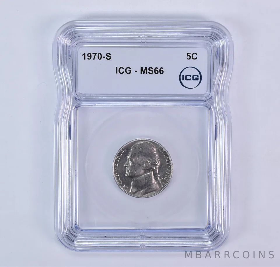 1970-S Jefferson Nickel MS66 ICG