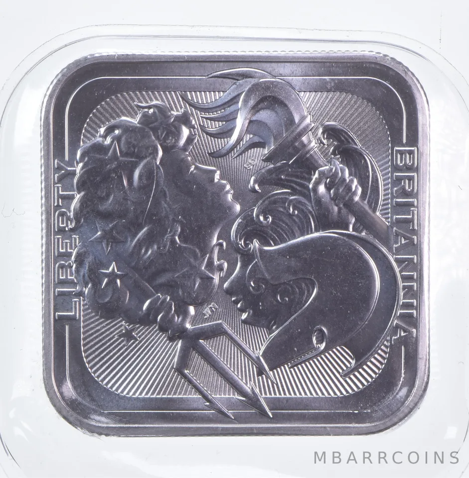 1 Oz Silver Bar Royal Mint Britannia And Liberty Sealed *2313