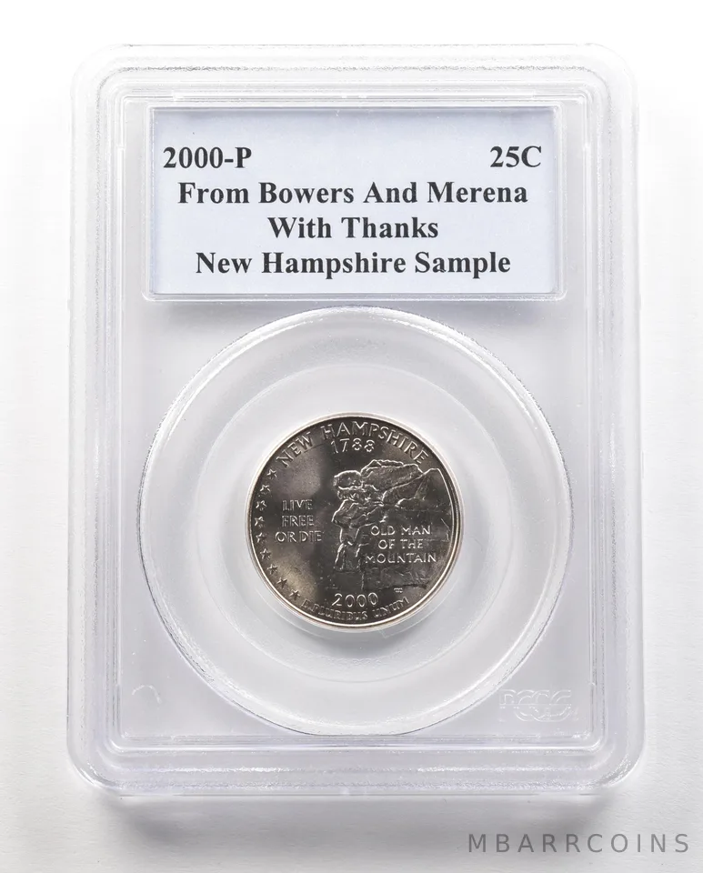 2000-P Washington State Quarters New Hampshire Sample PCGS *4822