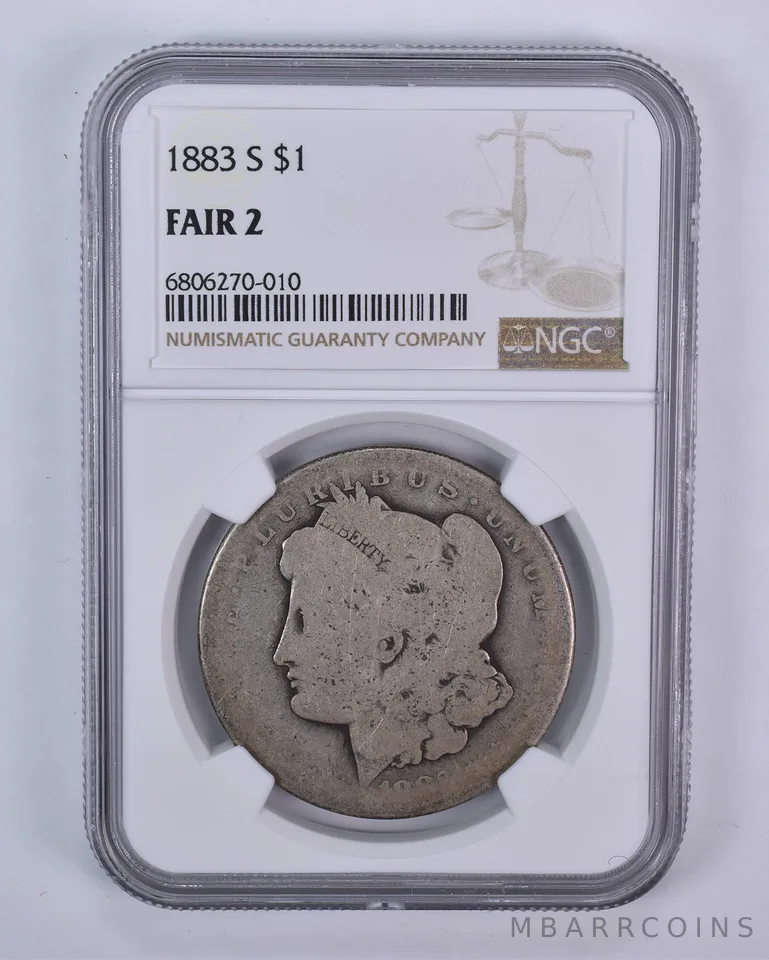 1883-S Morgan Silver Dollar Fair 2 NGC Lowball