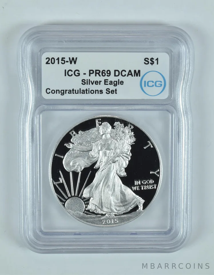 2015-W American Silver Eagle Congratulations Set PR69 DCAM ICG