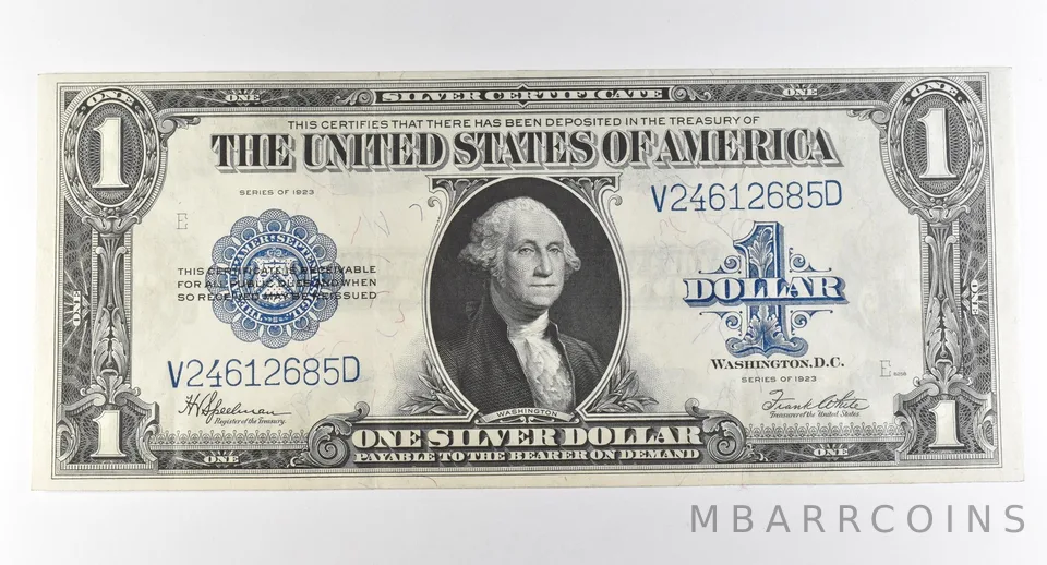 1923 $1 Silver Certificate Large Note Blue Seal *3007