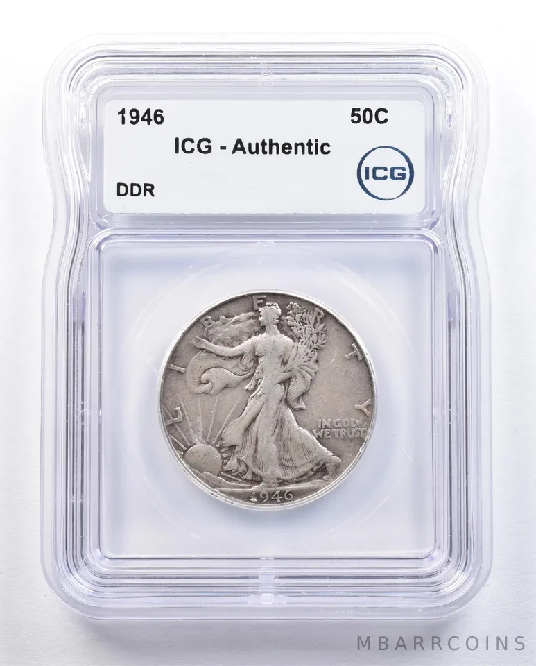1946 Walking Liberty Half Dollar DDR Authentic ICG *1665