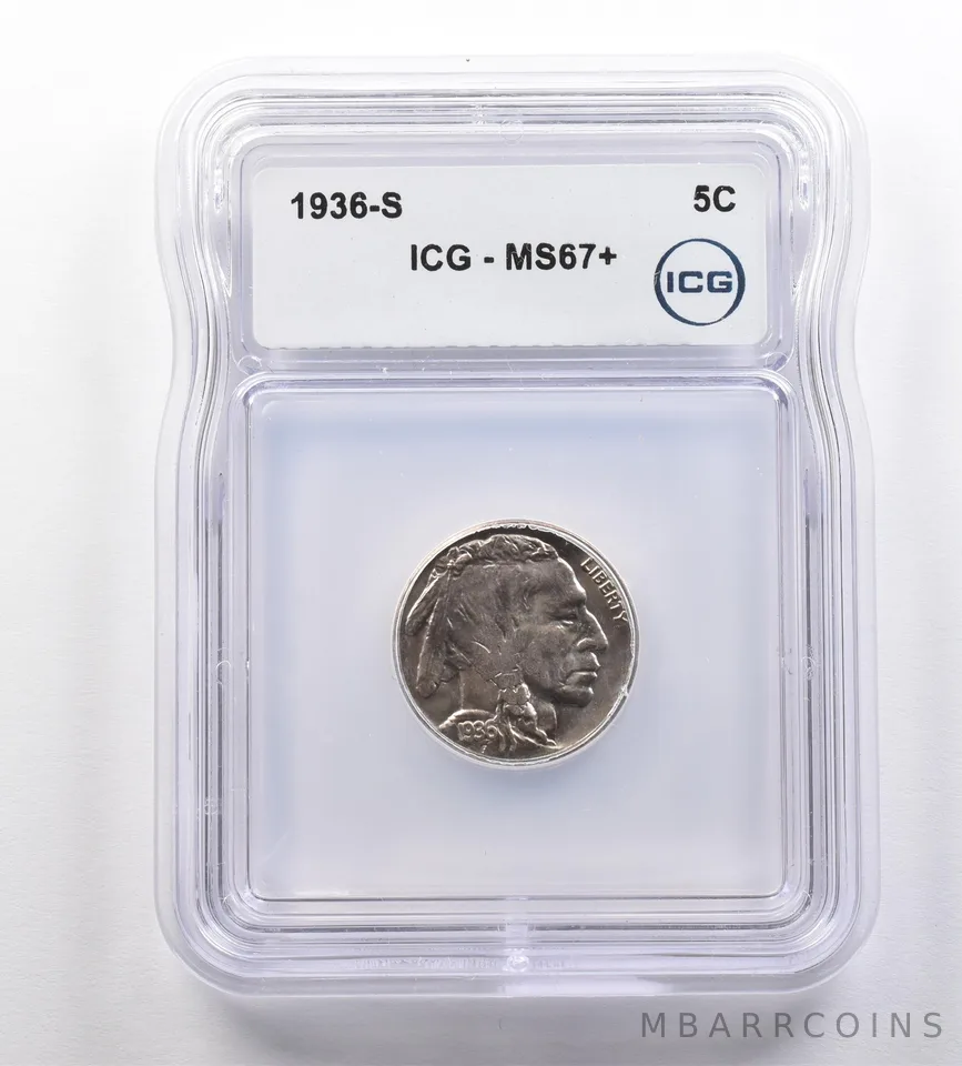 1936-S Indian Head Buffalo Nickel MS67+ ICG *2488