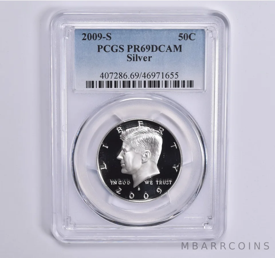 2009-S Kennedy Half Dollar Silver PR69 DCAM PCGS Blue Lbl