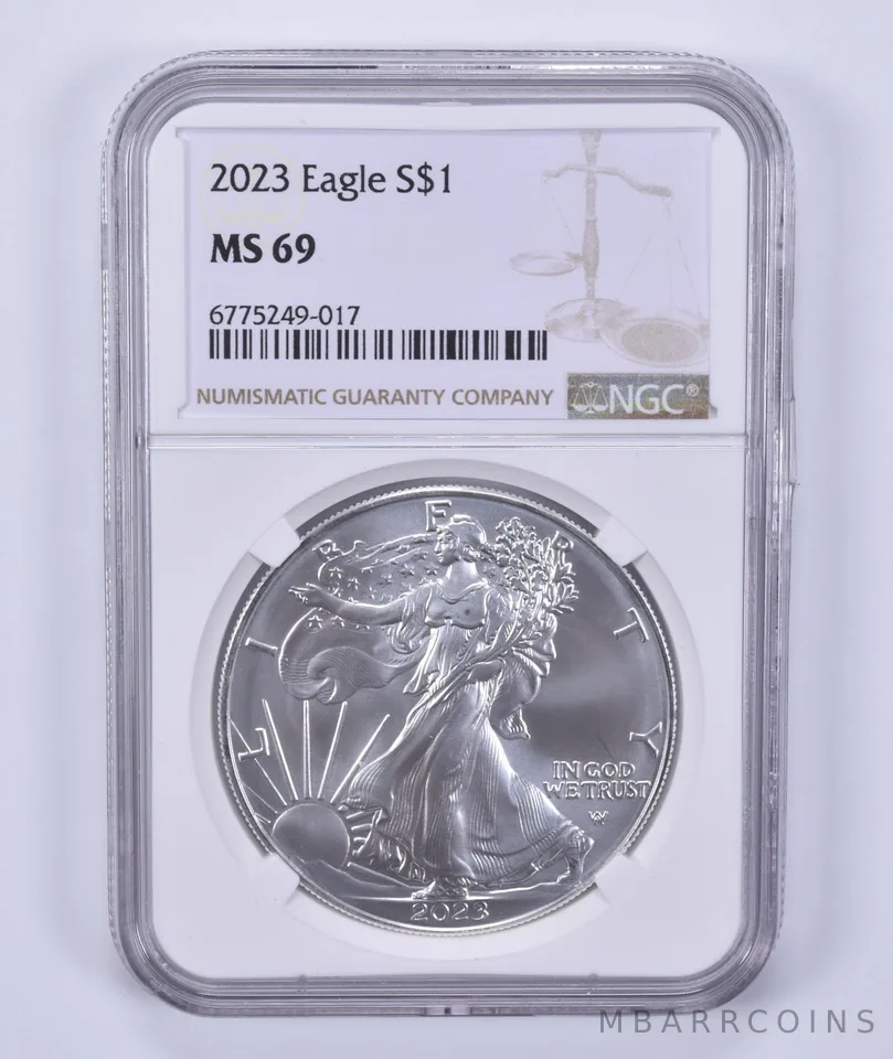 2023 American Silver Eagle MS69 NGC Brown Label