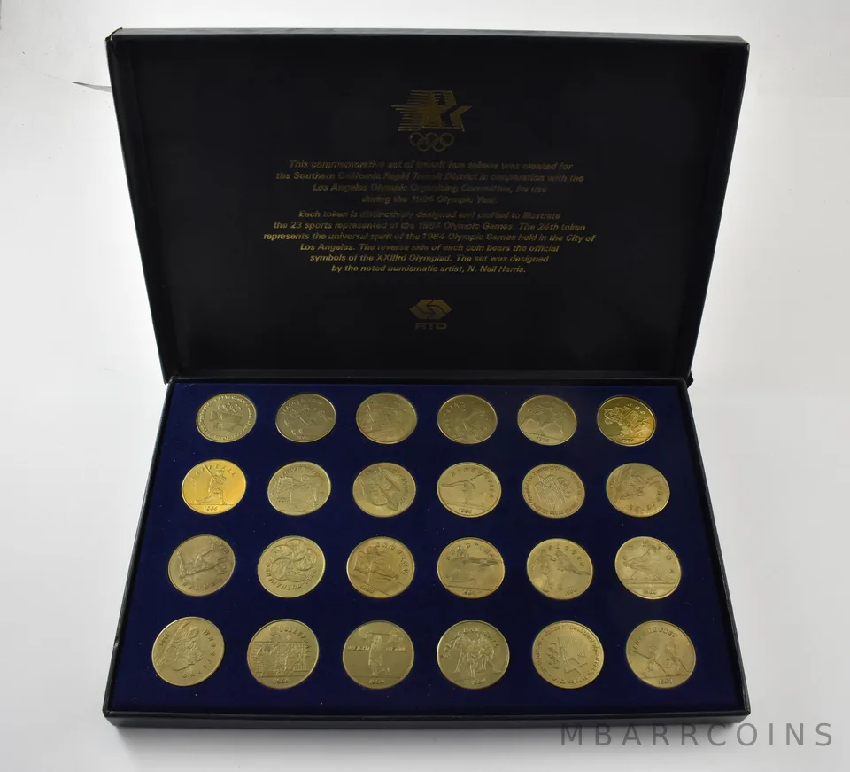 1984 Los Angeles Olympics Commemorative Transit Fare Tokens *8210