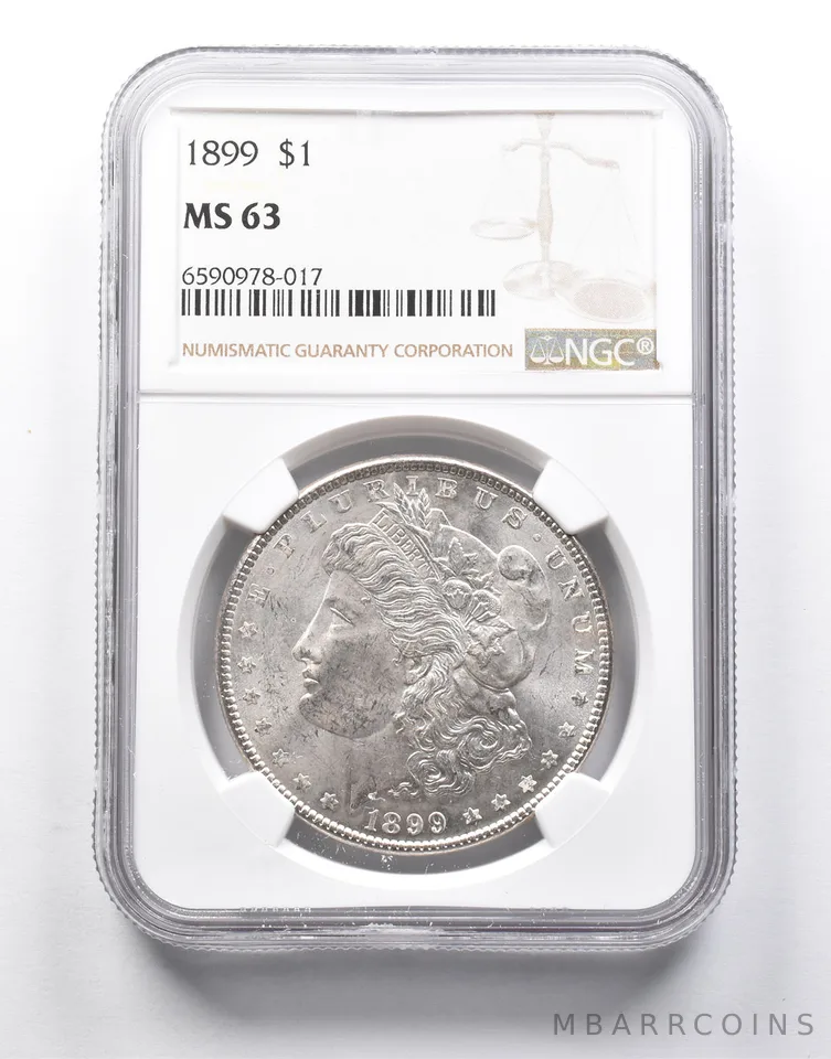MS63 1899 Morgan Silver Dollar NGC *0091