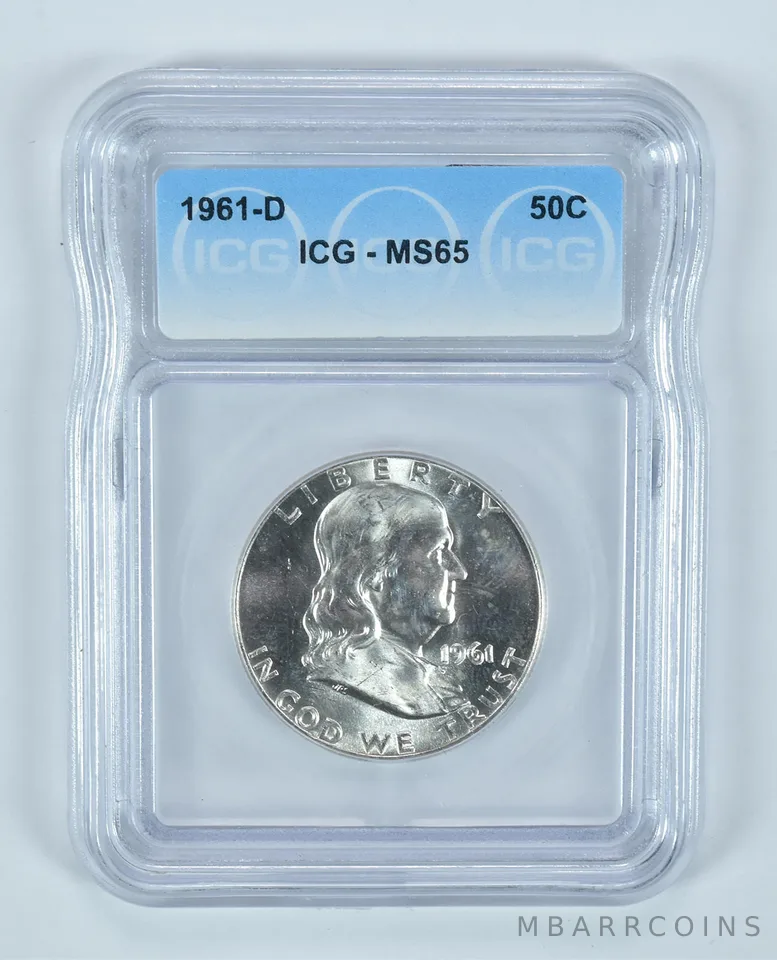 1961-D Franklin Half Dollar MS65 ICG