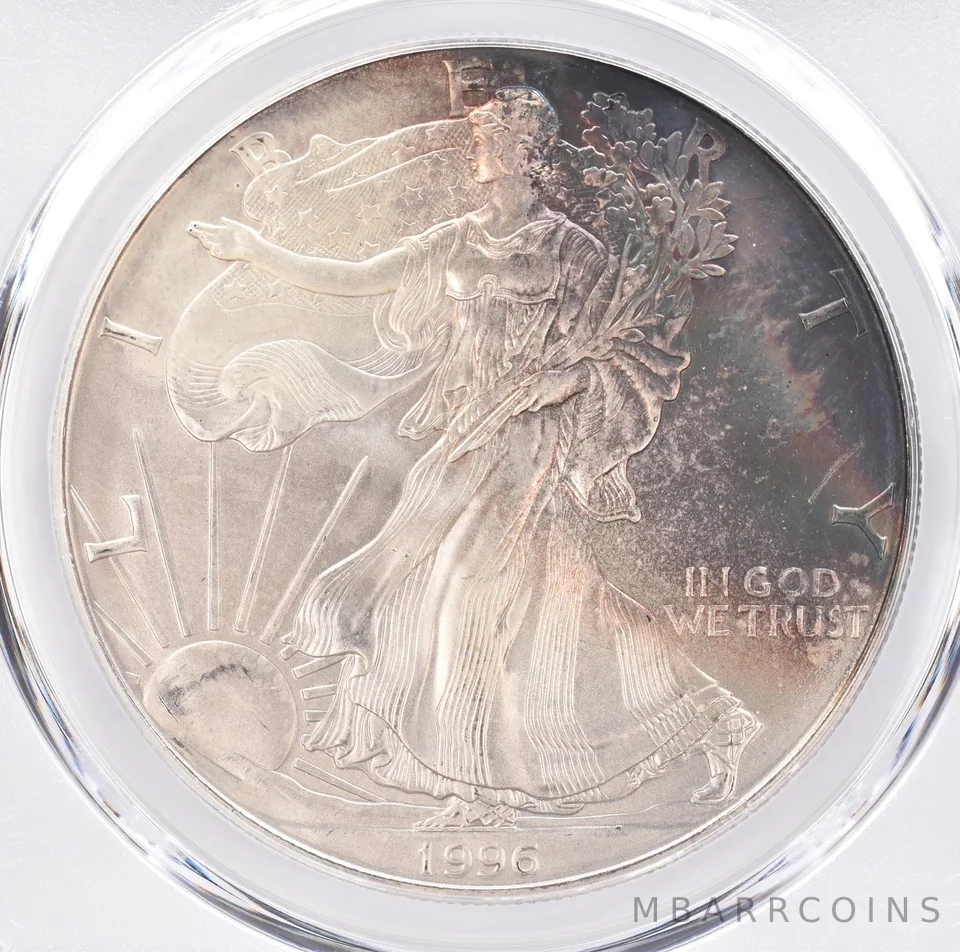 1996 American Silver Eagle MS66 PCGS Beautiful Tone *1397