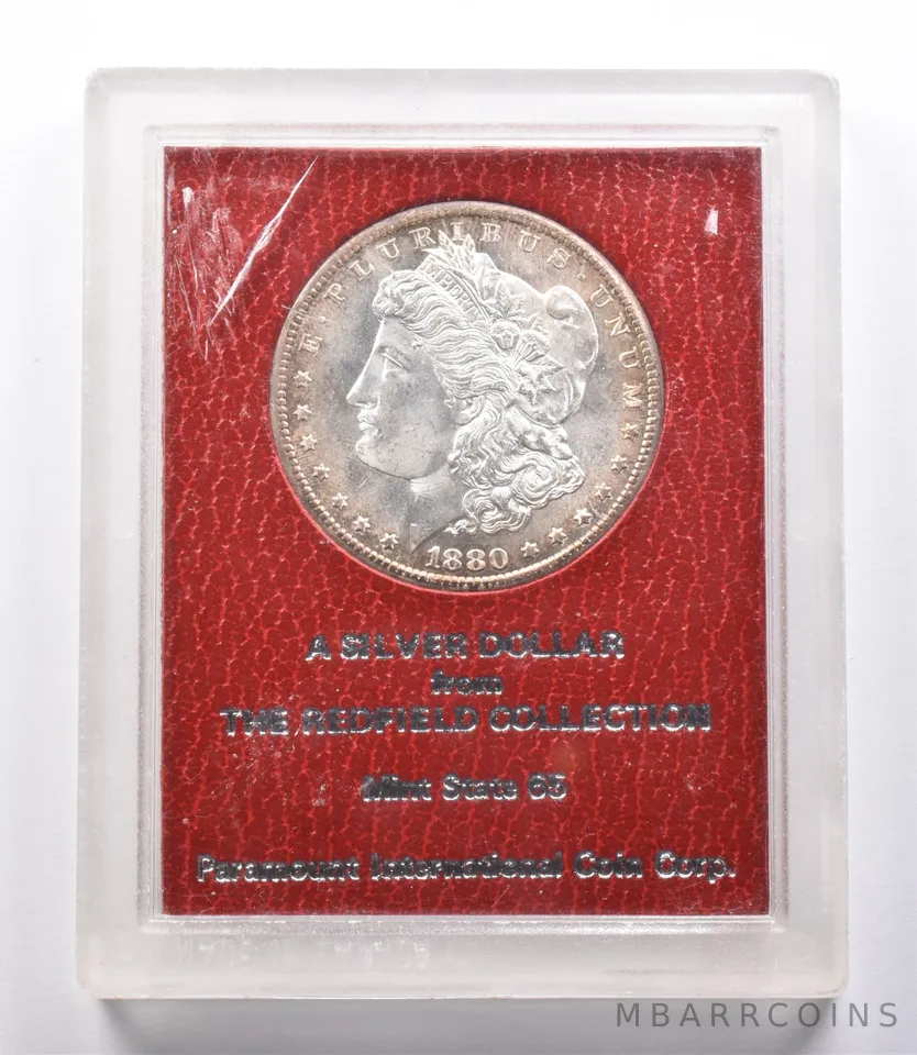 1880-S Morgan Silver Dollar Unc Redfield Collection Paramount *5001