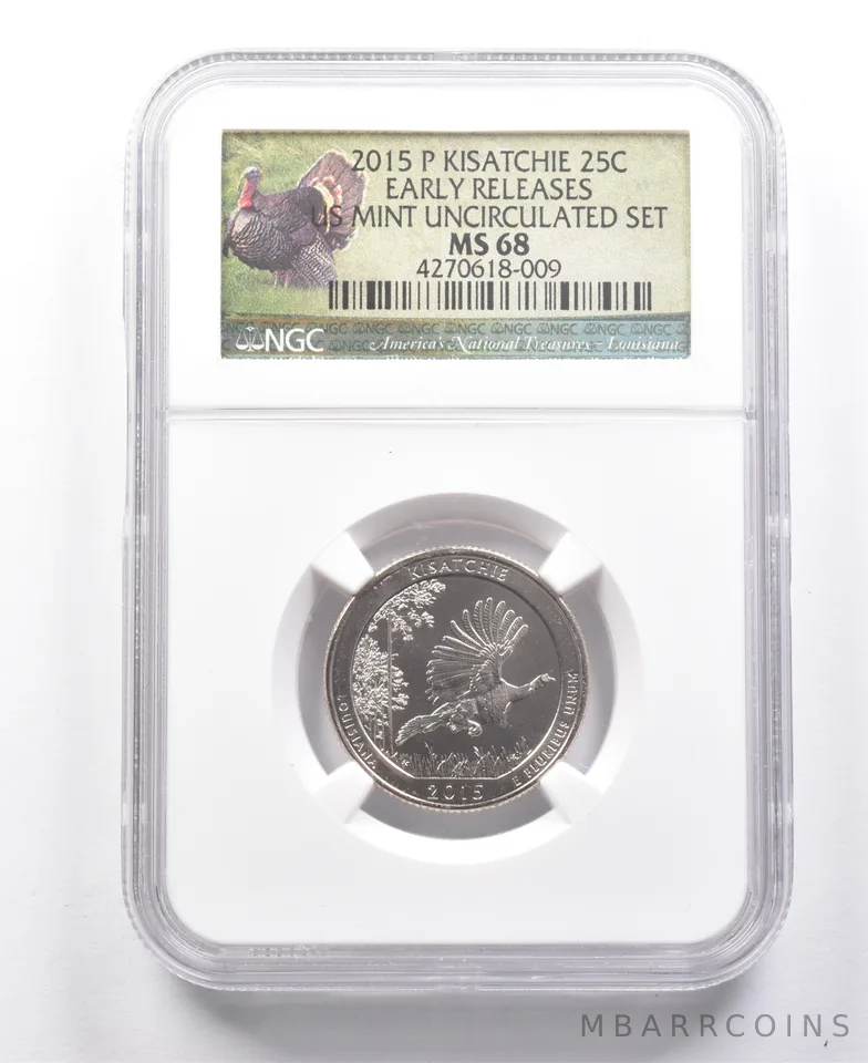 2015-P Washington Quarter Kisatchie Uncirculated Set ER MS68 NGC a7678