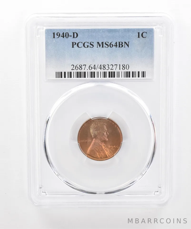 1940-D Lincoln Wheat Cent MS64 BN PCGS Beautiful Tone *2989