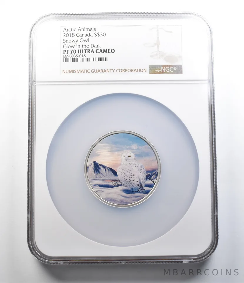 2018 Canada 30 Dollars Silver Arctic Animals Snowy Owl PF70 UCAM NGC *4301