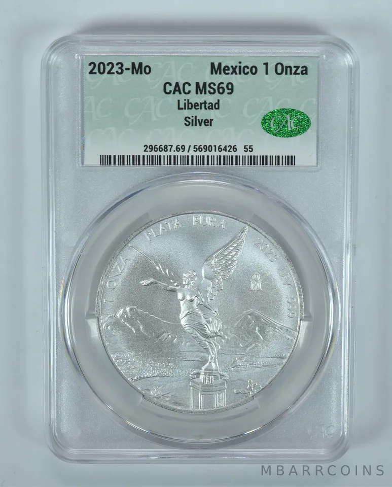 2023 Mo Mexico 1 Onza Silver Libertad MS69 CAC CACg
