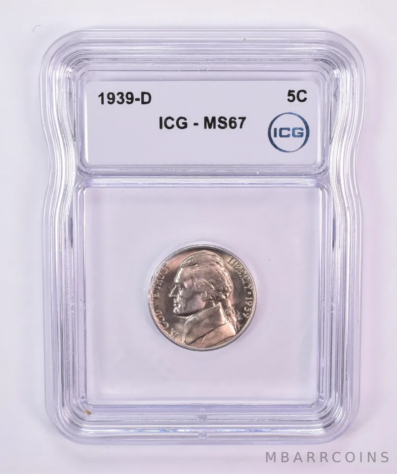 1939-D Jefferson Nickel MS67 ICG