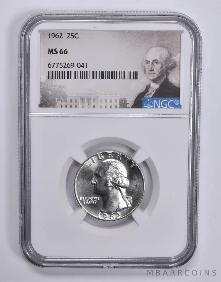 1962 Washington Quarter 25c Special Lbl MS66 NGC