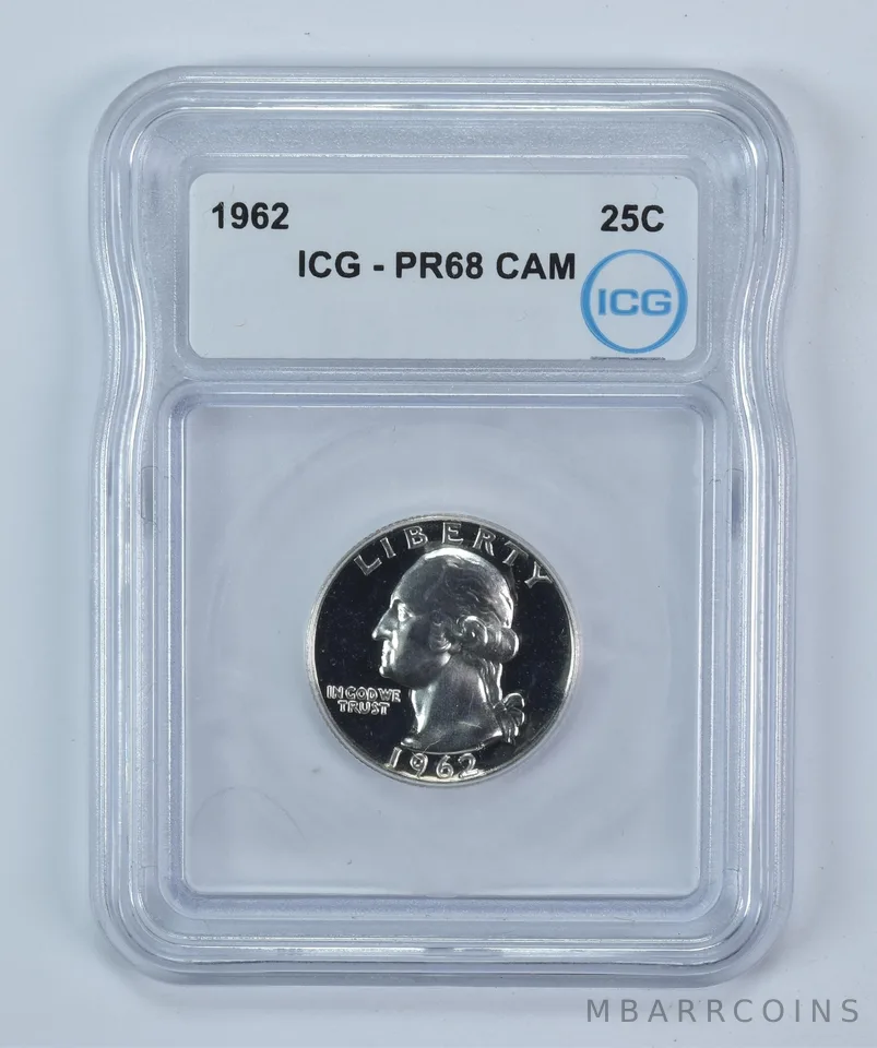 1962 Washington Quarter PR68 CAM ICG