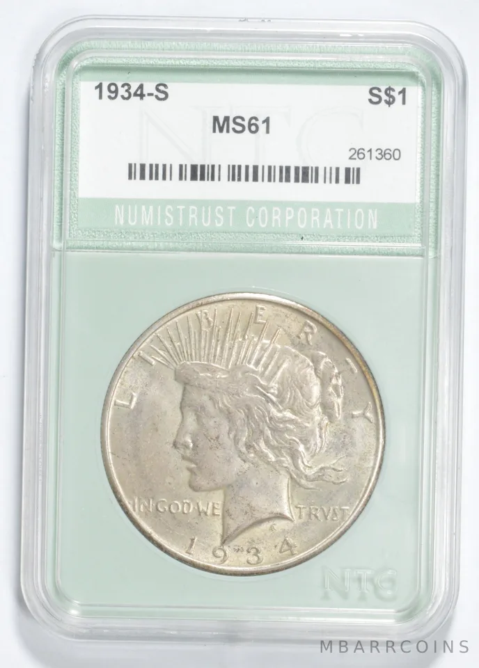 1934-S Peace Silver Dollar *2833
