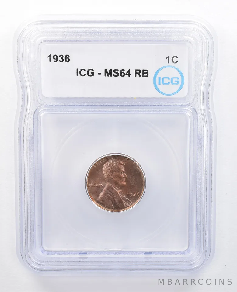 1936 Lincoln Wheat Cent MS64 RB ICG Beautiful Tone *7649