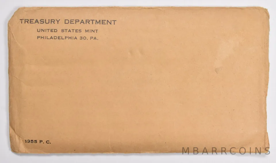 OGP 1955 US Mint Proof Set Envelope - Empty - NO COINS