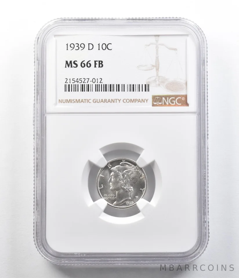 1939-D Mercury Dime MS66 FB NGC *6309
