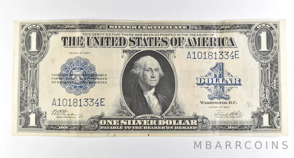 1923 $1 Silver Certificate Large Note Blue Seal *3695