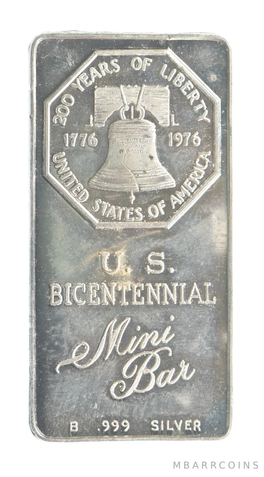 0.3 Troy Oz Silver Bar US Bicentennial Mini *9427