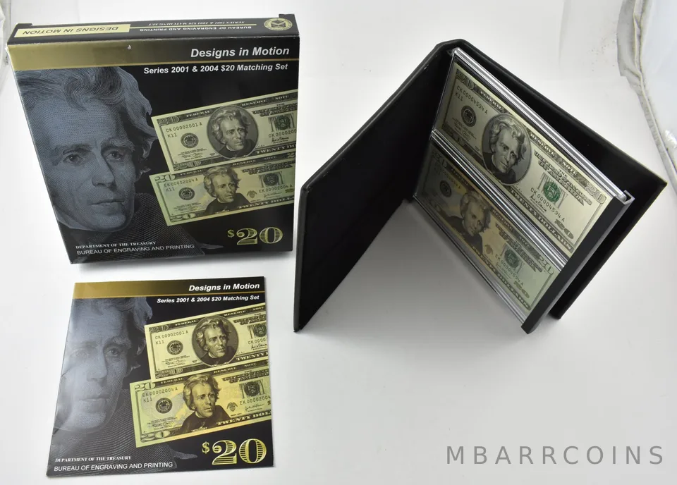 2001/2004 $20 FRN Matching Set Bureau Of Engraving W/ OGP *7906