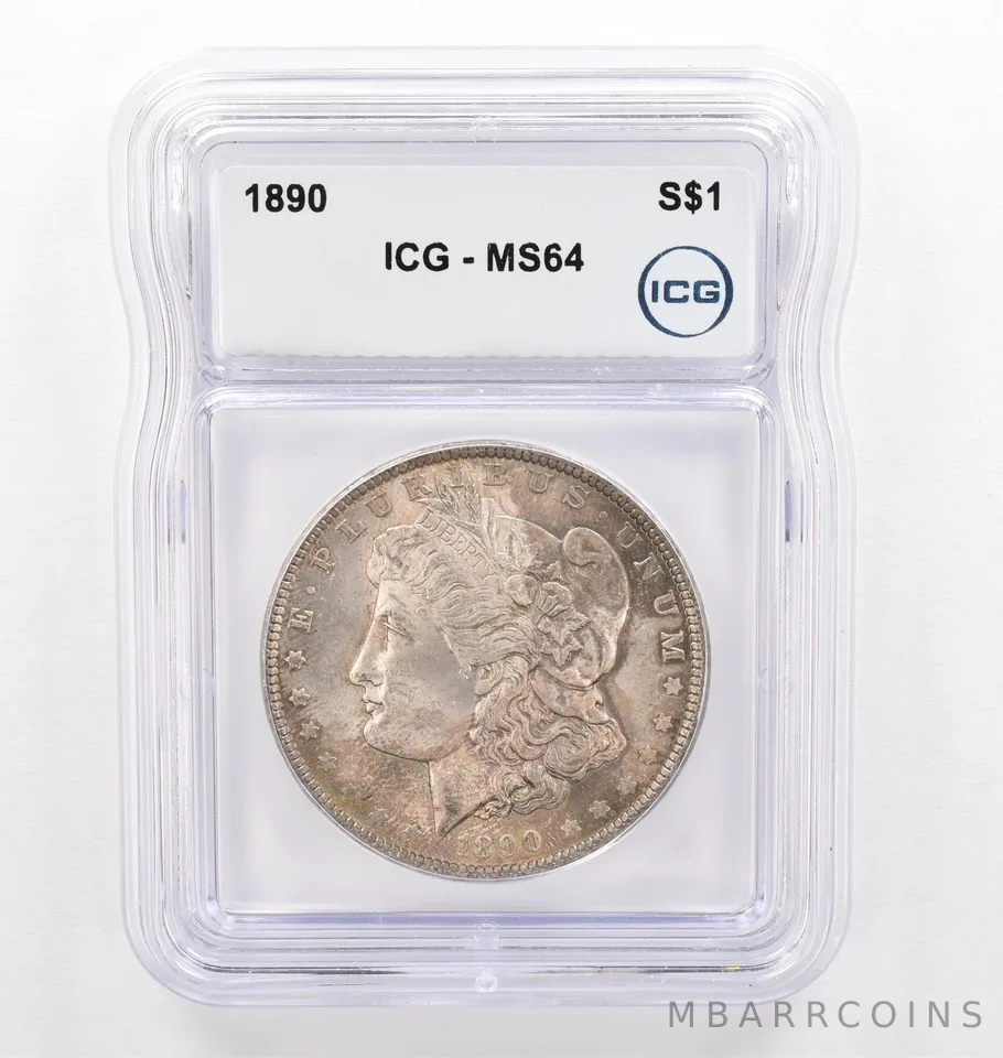 1890 Morgan Silver Dollar MS64 ICG Beautiful Tone *0253